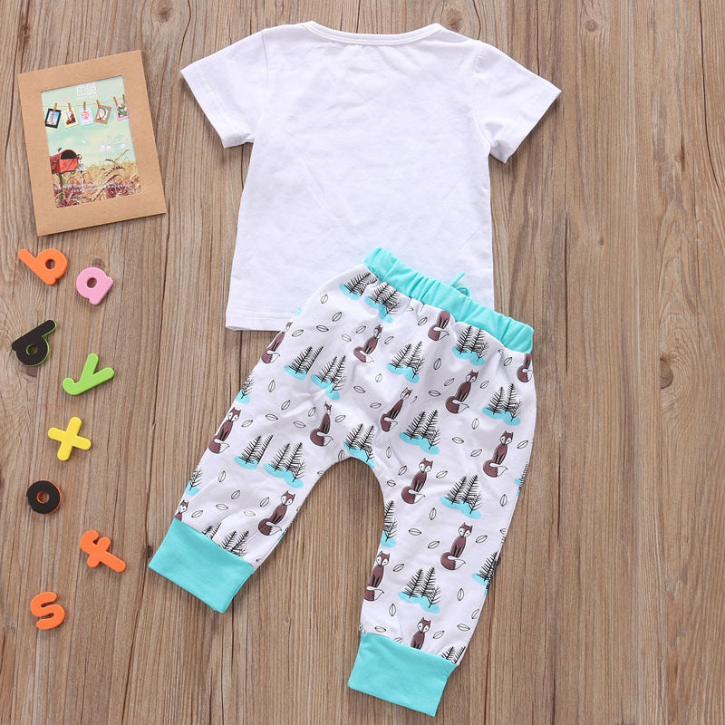Newborn Baby Clothes Set T-shirt Tops+Pants Little Boys and Girls Outfits Specification: - Material: 100% Cotton - Size Chart: 70cm: Tops Length 30cm, Bust 24cm, Pants Length 38cm, Age 0-3 Months 80cm: Tops Length 32cm, Bust 25cm, Pants Length 40cm, Age 3