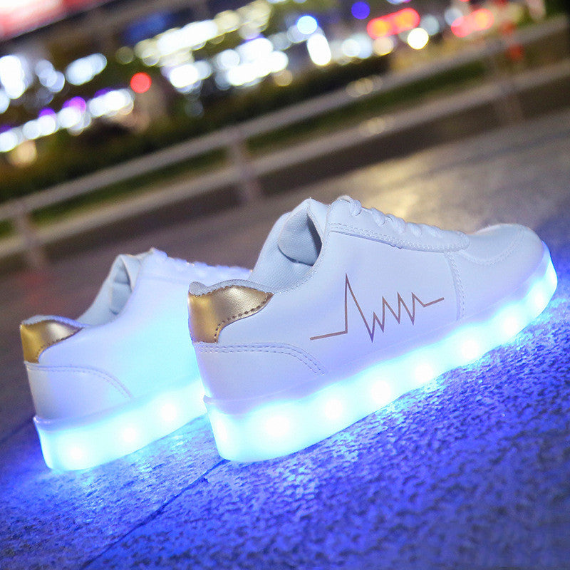 Luminous Shoes Usb Charging Led Flash Shoes Luminous Women's Shoes Product information Applicable age: adult Upper material: artificial PU Sole material: beef tendon Applicable gender: neutral/male and female Upper height: low to help Sole craft: viscose