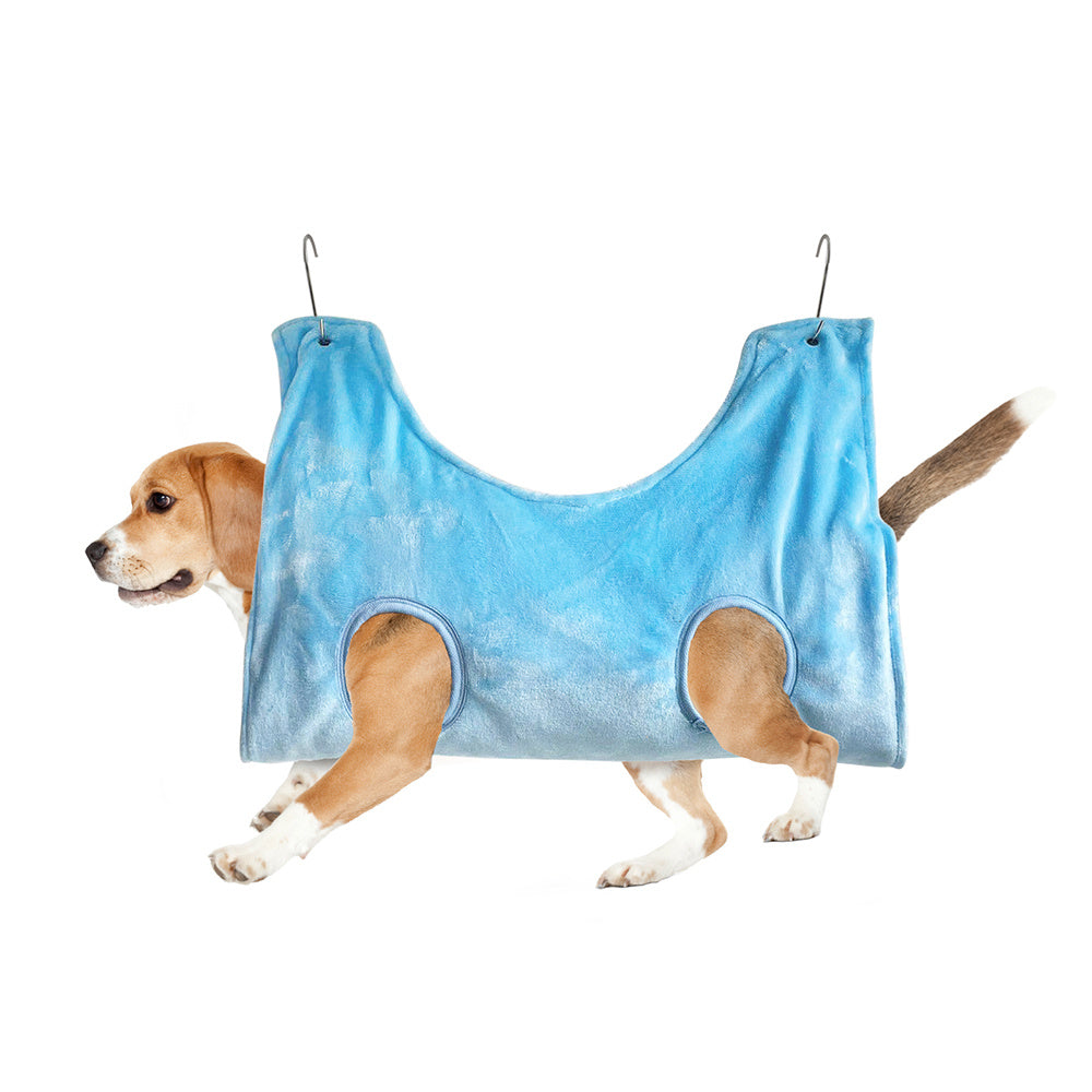 Pet Nails Trimming Pet Grooming Hammock Specification: Product name: pet hammock assistant Double layer product size: small 66×49cm medium 77×55cm large 85×60cm front leg Double product weight: small 175g medium 200g large 270g Material: cloth Type of art