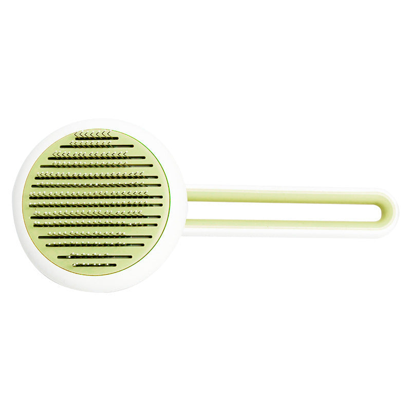 Pet Dog Hair Remover Cat Brush Grooming Tool Automatic Massage Comb Round Hair Brush For Cat Dog Pet Supplies Overview: With high-density pin teeth, the cat can be comfortable from head to toe. The hollow handle and comfortable grip eliminate feeling tire