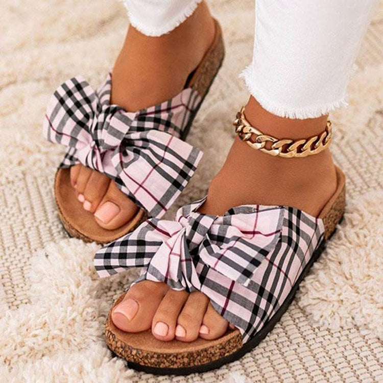 Summer Ladies Support Shoes Bowknot Flat Bottom Leopard Print African Sandals Product information: Sole craft: viscose shoes Function: Breathable Gross weight: 0.5 Color: white, khaki, pink Packing list: Shoes X1 Summer Ladies Support Shoes Bowknot Flat B