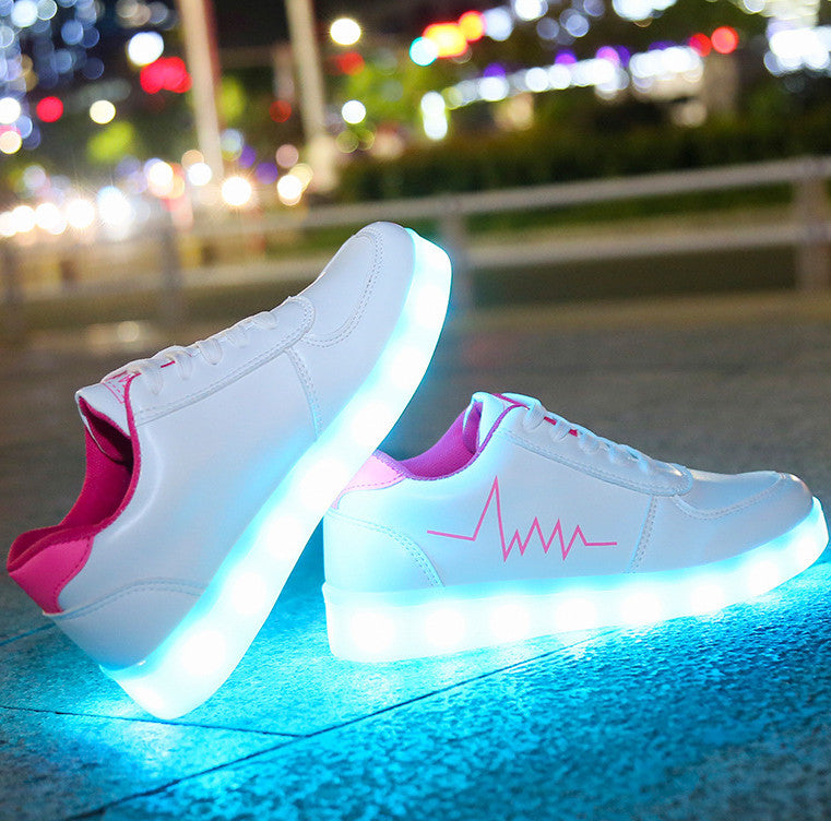 Luminous Shoes Usb Charging Led Flash Shoes Luminous Women's Shoes Product information Applicable age: adult Upper material: artificial PU Sole material: beef tendon Applicable gender: neutral/male and female Upper height: low to help Sole craft: viscose
