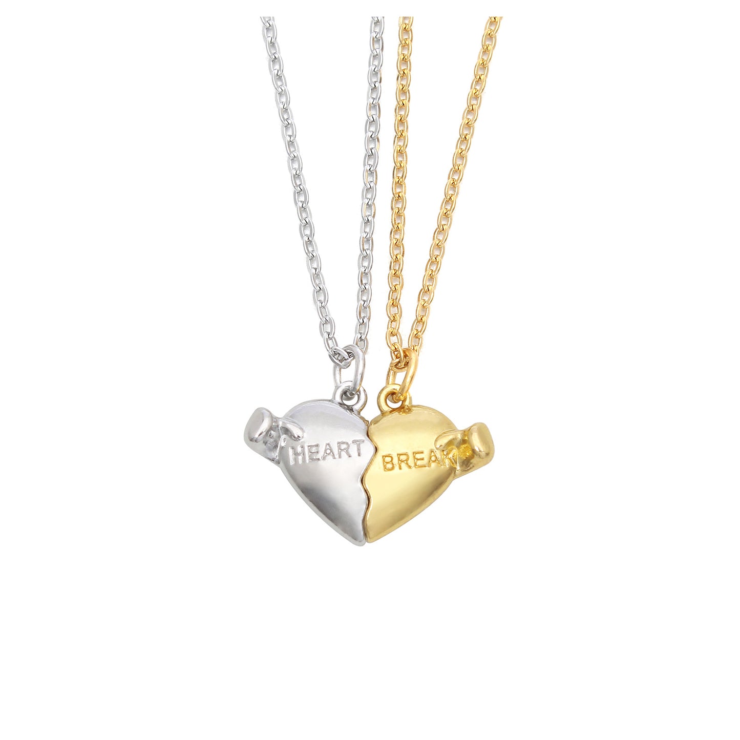 Holding Heart Magnet Pendant Couple Necklace For Love Product Information: Material: Mixed material Processing process: handmade Shape: Heart shape Chain pattern: cross chain Layer or not: No Pendant material: Alloy Popular element: Hearts/hearts Style: C
