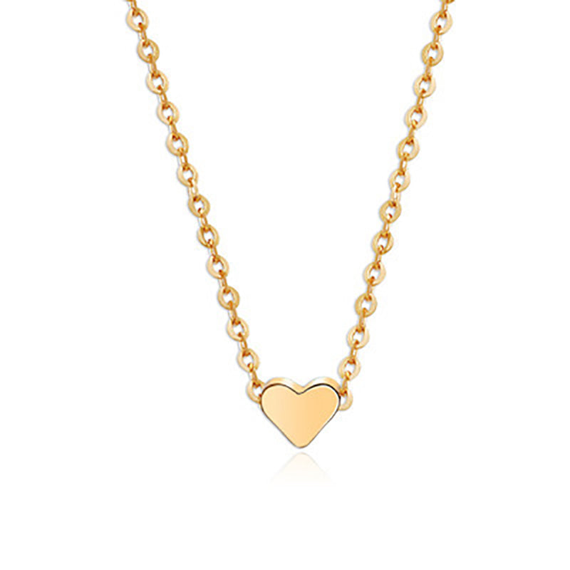 Simple Fashion Gold Color Double-sided Love Pendant Necklaces Clavicle Chains Necklace Women Jewelry Valentines Day Gift Overview: Stylish design coordinates with a suit, sportswear, workwear, fitness, daily clothing on most occasions. Try to match your d