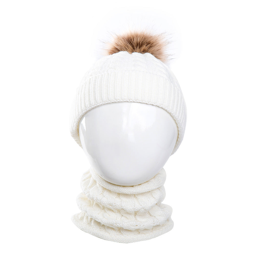 Baby Warm Woolen Cap Toddler Hat Baby Girls Boys Winter Warm Knitted Wool Overview: Windproof and keep baby warm, include hat and scarf. There are various colors to choose. Beautiful design and made of comfortable material. Specification: Applicable age: