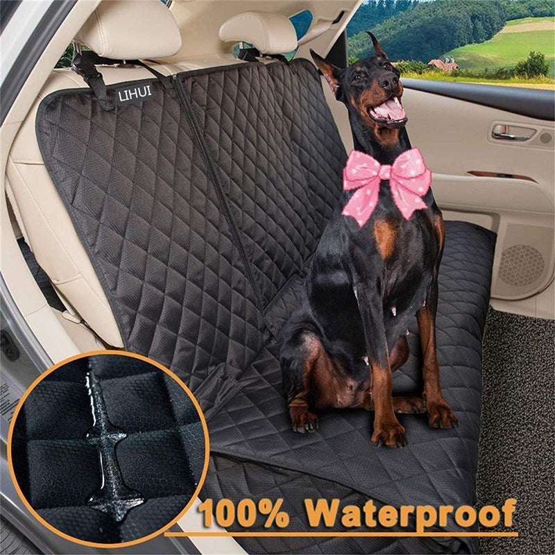 Pet Car Seat Cover Car Cushion Pet Supplies Rear Seat Car Dog Cushion Thick Breathable Product information: Material: 600D Oxford cloth + 210D encryption lining + pp cotton + non-slip net Size: 134.62 x 121.92, 142.24 x 124.44, 152.40 x 139.14 Size Inform
