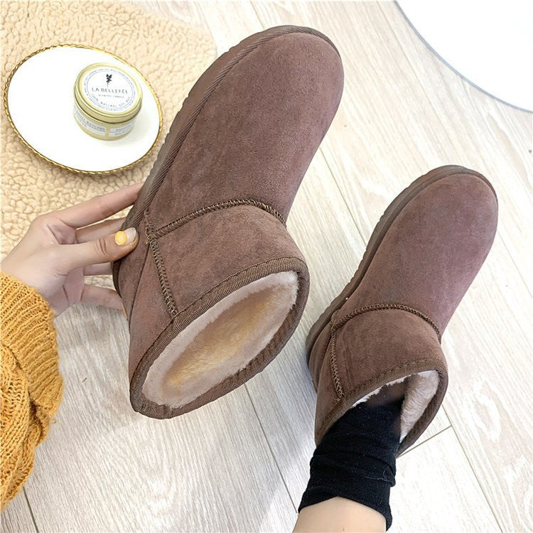 Snow Boots Winter Faux Fur Women Shoes Overview: Unique design, stylish and beautiful. Good material, comfortable feet. A variety of colors, any choice. Specification: Function: non-slip, warm, wear-resistant Upper material: suede Sole Material: Rubber Up