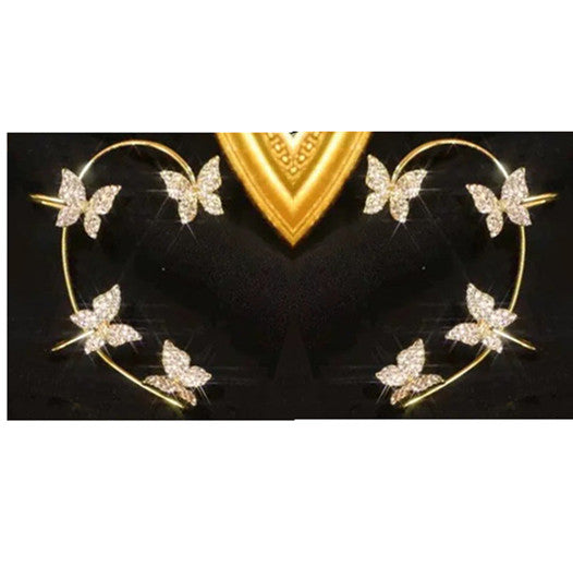 Fashion Earring Butterfly Ear Clip And Ear Hook Jewelry Overview: 100% new design and high quality Must-have for fashion women Have a beautiful appearance Specifications: Material: Alloy Style: Europe and America Modeling: Bow tie Processing: Plating Styl