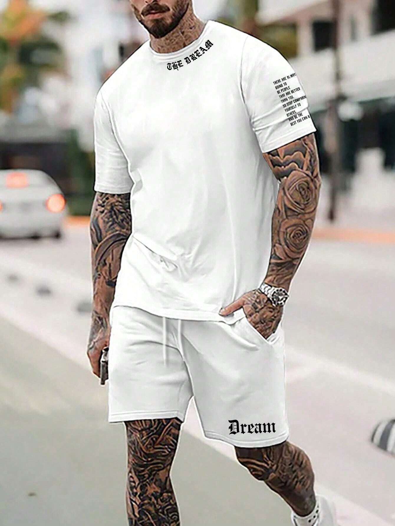 Sports Style Short-sleeved Shorts Thin Quick-drying Versatile Breathable Suit