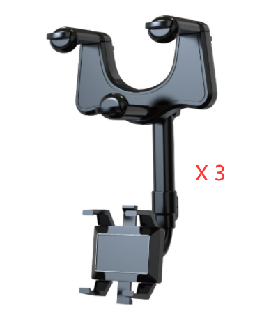 Rearview Mirror Phone Holder For Car Rotatable And Retractable Car Phone Holder Multifunctional 360 Rear View Mirror Phone Holder Suitable For All Mobile Phones And All Car Overviews: 【NO MORE LOOKING DOWN】- The car phone holder is mounted on the rearview