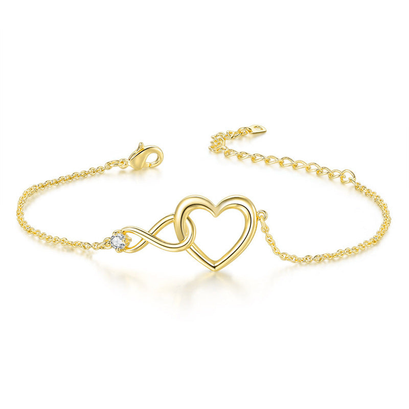 Heart-shape Bracelet Fashion Jewelry Versatile Love Bracelet Gift For Girlfriend Valentine's Day Overview: Unique design, stylish and beautiful. Good material, comfortable wear. A variety of colors, any choice. Product information: Style: Korean style, fa