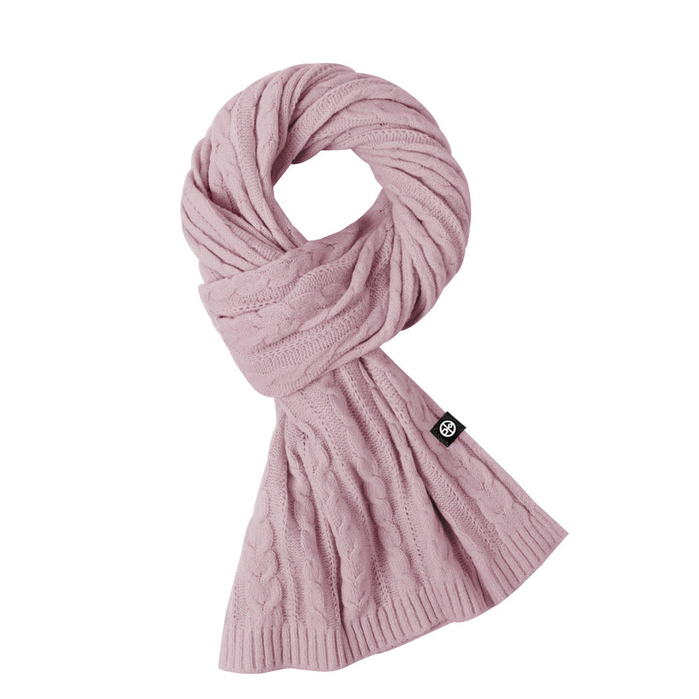 Solid Color Scarf For Women Winter Warm Fashion Versatile Shawl Korean Style Sweet Knitted Woolen Long Scarf Product information: Material:Polyester Style:Fashion Simple Features:Warm Color:Picture color Packing list: Scarf*1 Product Image: Solid Color Sc