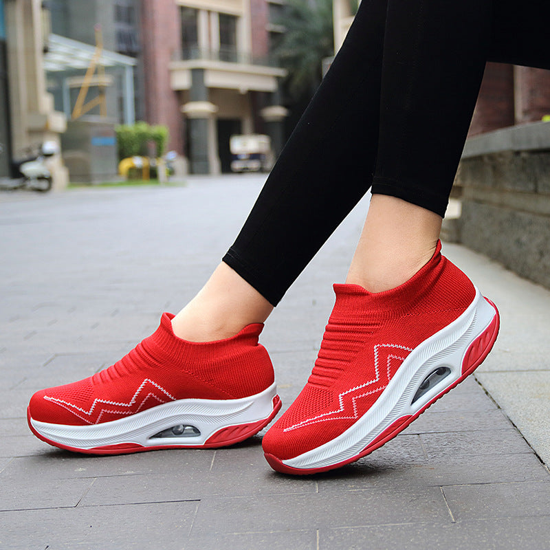 Women's Plus Size Women's Shoes Fei Woven Shaking Soles Mother's Shoe Covers With Increased Feet Overview: Unique design, stylish and beautiful. Good material, comfortable feet. A variety of colors, any choice. Specification: Style: Commuter Popular eleme