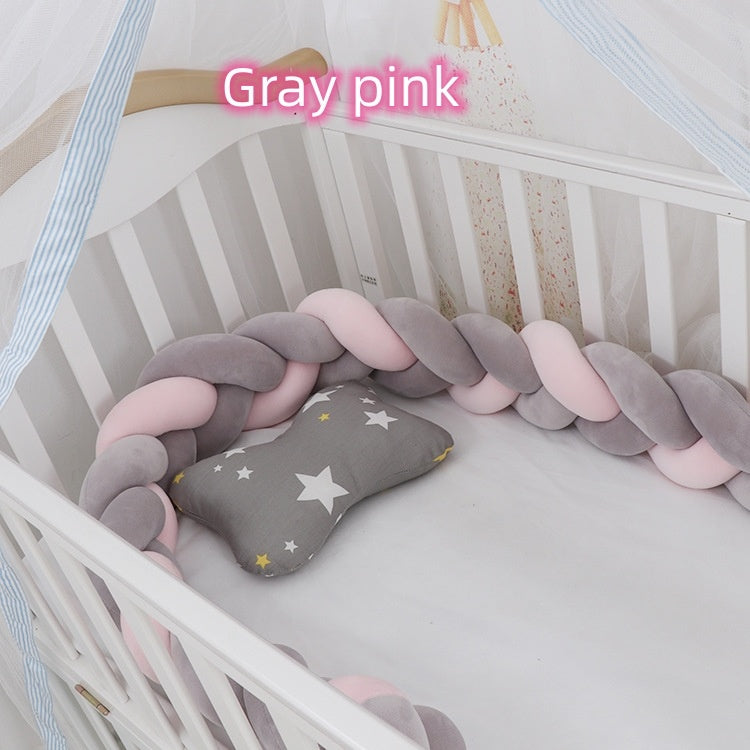 Baby Bumper Bed Braid Knot Pillow Cushion Bumper for Infant cuna Bebe lit Crib Protector Cot Bumper Room Decor Overview: 1. Safety protection, anti-collision and anti-pinch Surrounding protection, safety and anti-collision, to prevent the active baby from
