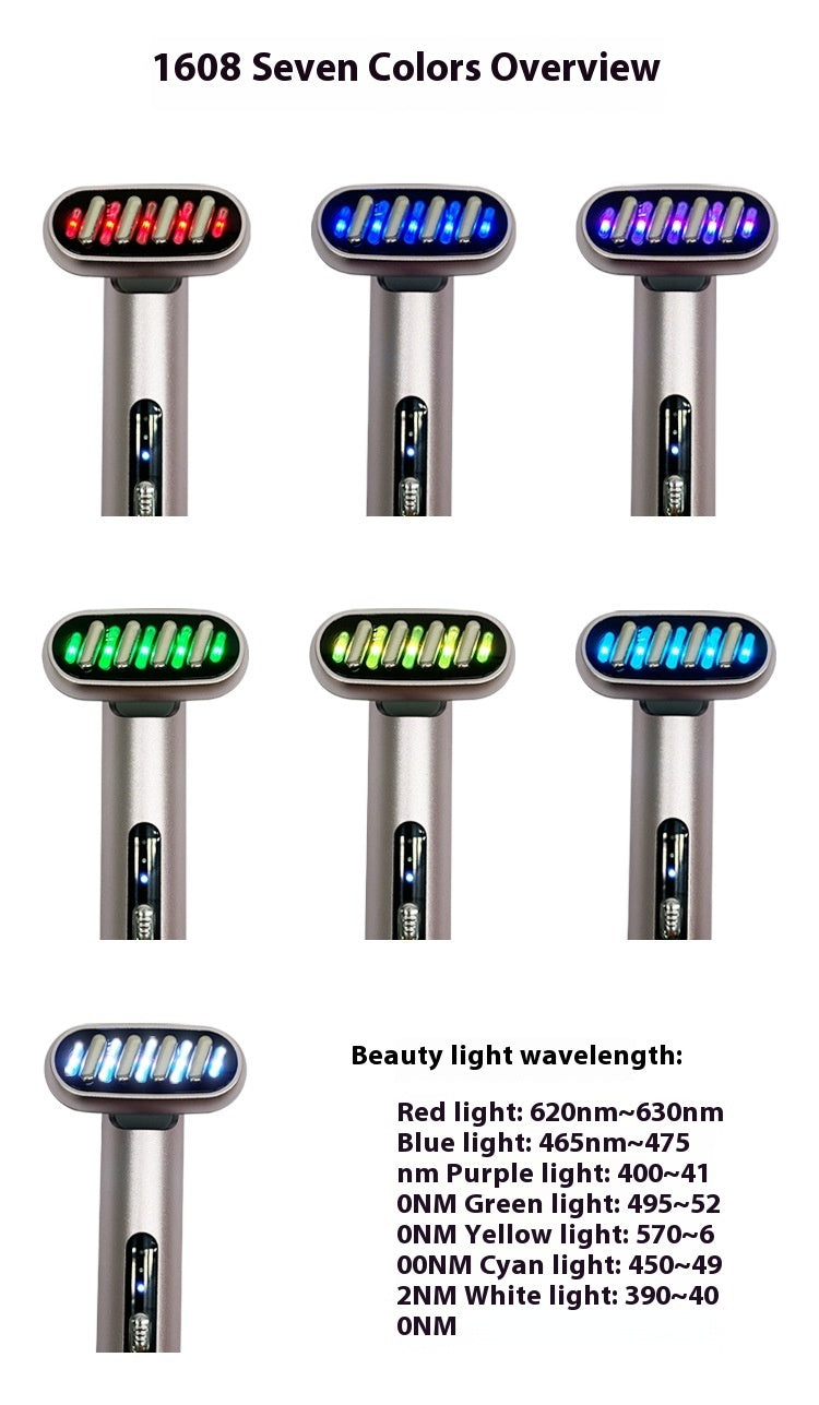 Seven-color Light Eye Beautification Instrument Facial Lifting And Tightening Beauty Instrument Product information: Efficacy: fade wrinkle and tighten skin Gear: 3 gear Working mode: Photon rejuvenation micro-current hot compress vibration Color classifi