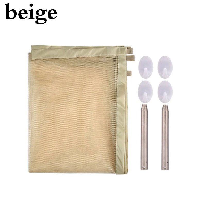 Dog Gate Fences Material: nylon mesh cloth Color: Black, beige Size: Beige: 110x72cm/ 43.31x28.35 Black: 180x72cm/ 70.86x28.35 Main Features: - This gate is 72cm tall and expands to 110 cm/180cm wide - Pet safety enclosure perfect for doorways, between wa