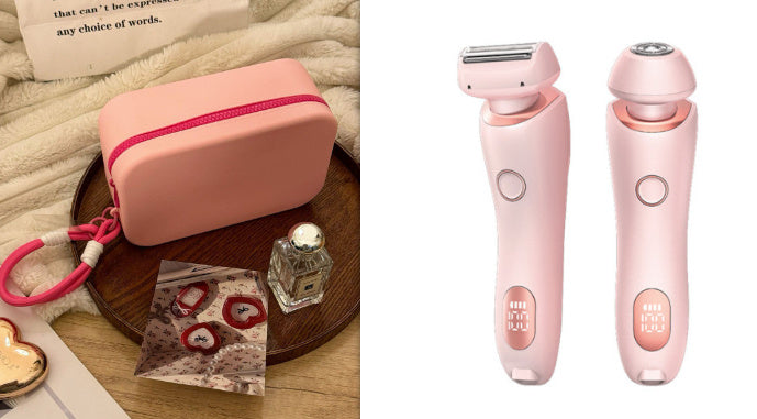 2 In 1 Hair Removal Epilator USB Rechargeable Trimmer Women Body Razor Face Leg Armpit Bikini Hand Pubic Shaver Hair Remover Overview: 【2 in 1 Electric Shaver for Women】electric razors aim to provide a painless & safe way for women shaving without worryin