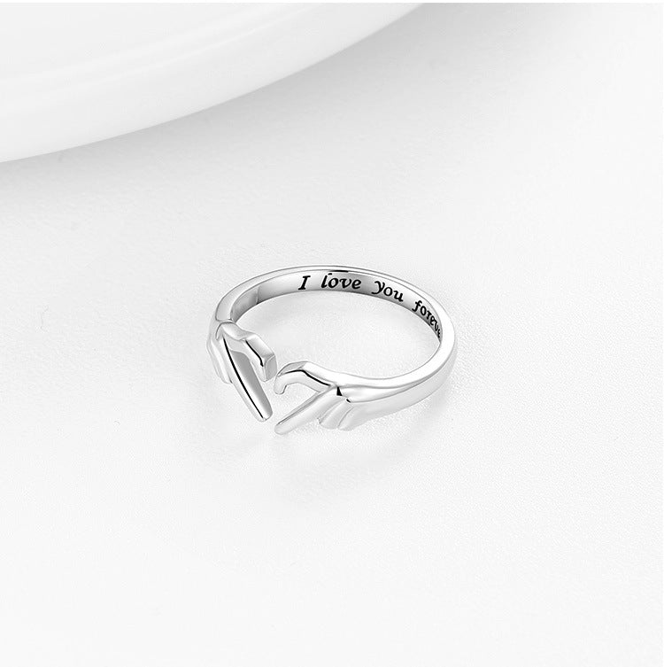 Romantic Heart Hand Hug Fashion Ring For Women Couple Jewelry Silver Color Punk Gesture Wedding Men Finger Accessories Gifts Overview: DESIGN: Silver Adjustable Heart Claddagh Ring - Heart represents Forever Love, Hands represent Friendship, with "I love