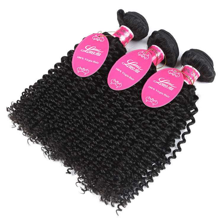 10A Deep Curly Brazilian Human Hair Bundles Weave Product information: Product name ：deep curly Material：Human hair Specification：8-24 inches Color： 1B natural color Weight：100g±2g/each Packing list: 1* wig 10A Deep Curly Brazilian Human Hair Bundles Weav