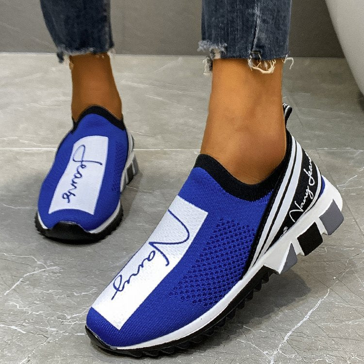 Flying Woven Sneakers Breathable Couple Coconut Shoes Women's Single Shoes Product information: Upper material: fabric Popular elements: slope heel, waterproof platform, color matching Supply category: spot Toe shape: round head Heel height: middle heel (