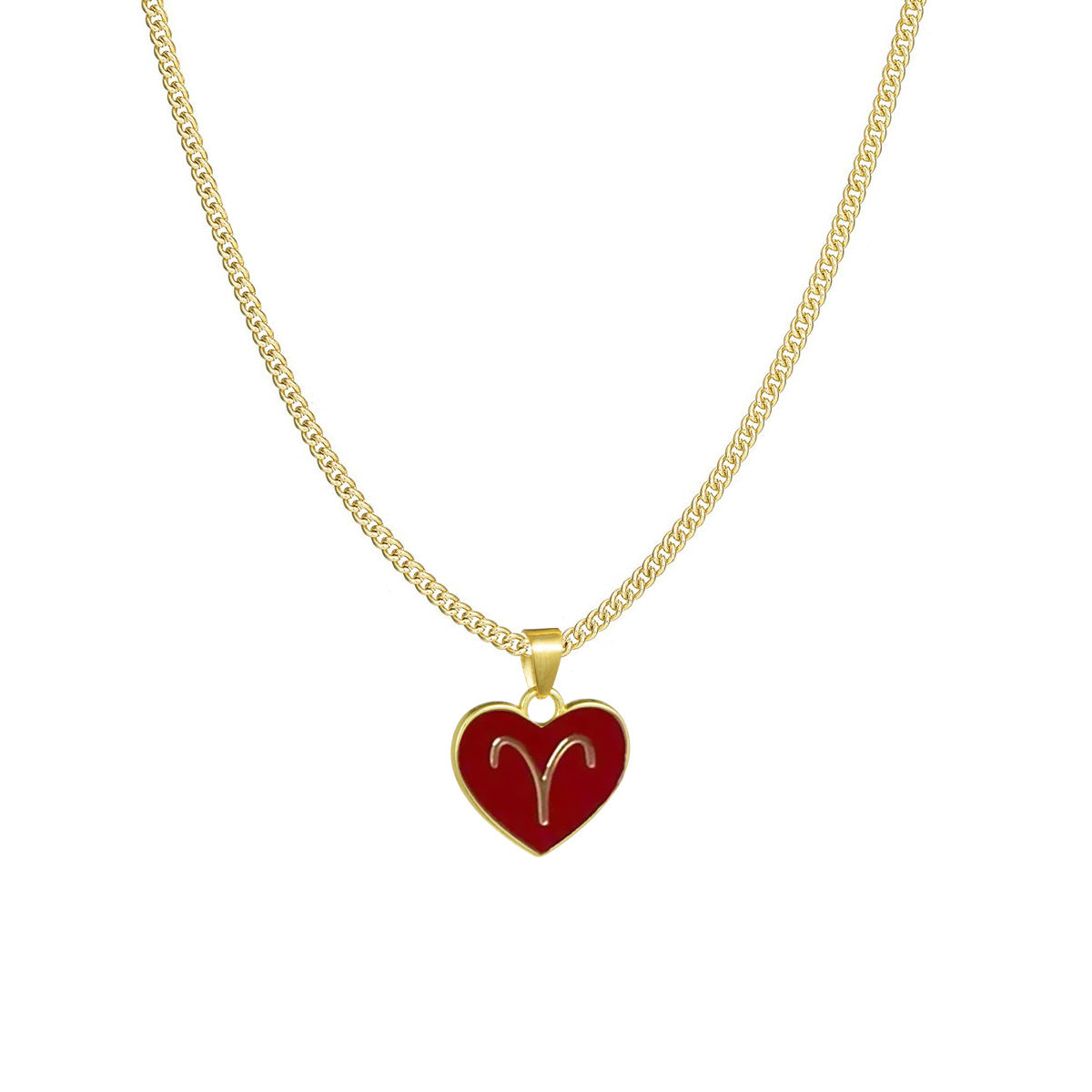 12 Constellation Love Necklace Ins Personalized Heart-shaped Necklace Clavicle Chain Fashion Jewelry For Women Valentine's Day Product information: Material:Alloy Style: Women's Shape: Heart Chain Style:Bamboo Chain Packing list: Necklace*1 Product Image: