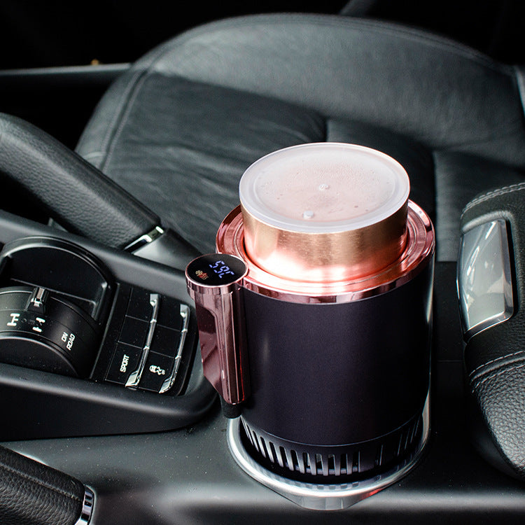 2 In1 Car Heating Cooling Cup 12V Smart Car Cup Holder Digital Temperature Display Drink Cup Warmer Cooler Mini Car Refrigerator Overview: 1. Cooling Heating Innovative Temperature Control: Features a smart temperature display for precise heating or cooli