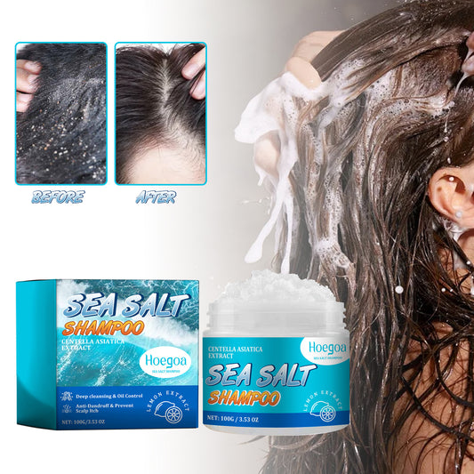 Sea Salt Anti-dandruff Shampoo Deep Cleaning Product information: Color classification: 100g Product Name: Sea salt anti-dandruff shampoo Key words: shampoo and hair care Ingredients: Water, glycerin, lemon extract, asiatic centella extract, sea salt Prod