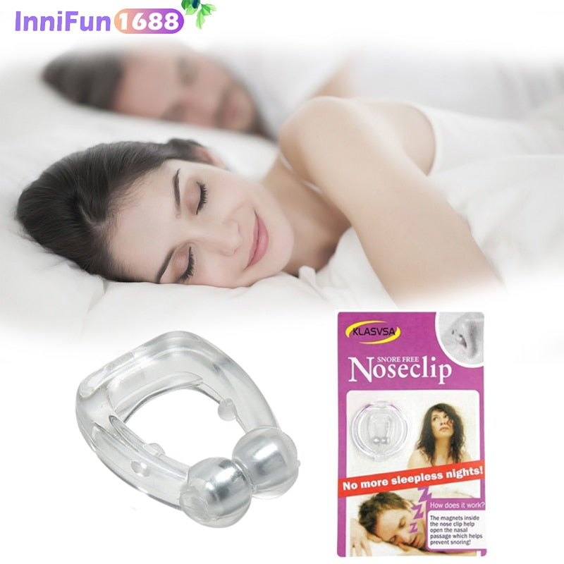 Silicone Magnetic Anti Snore Stop Snoring Nose Clip Sleep Tray Sleeping Aid Apnea Guard Night Device Overviews: 1. Brand New and High Quality 2. Safe, convenient and reusable 3. Applicable to any shape of nostrils 4. Get a decent snore-free night\'s sleep
