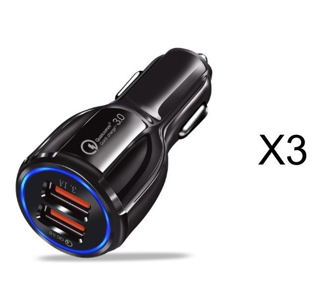Quick Charge 3.0 Car Charger For Mobile Phone Dual Usb Car Charger Qualcomm Qc 3.0 Fast Charging Adapter Mini Usb Car Charger Description: ● The power of dual USB ports up to 36W, meets the Quick charge demands ● Stretchable buttons for better connection
