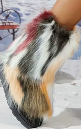 Plus Size Women's Shoes Fashion All-match Fur Boots Women's Shoes Product information: Pattern: solid color Lining material: artificial velboa Applicable sports: Universal Color: yellow Heel height: mid heel (3-5CM) Heel shape: flat heel Size: 36, 37, 38,