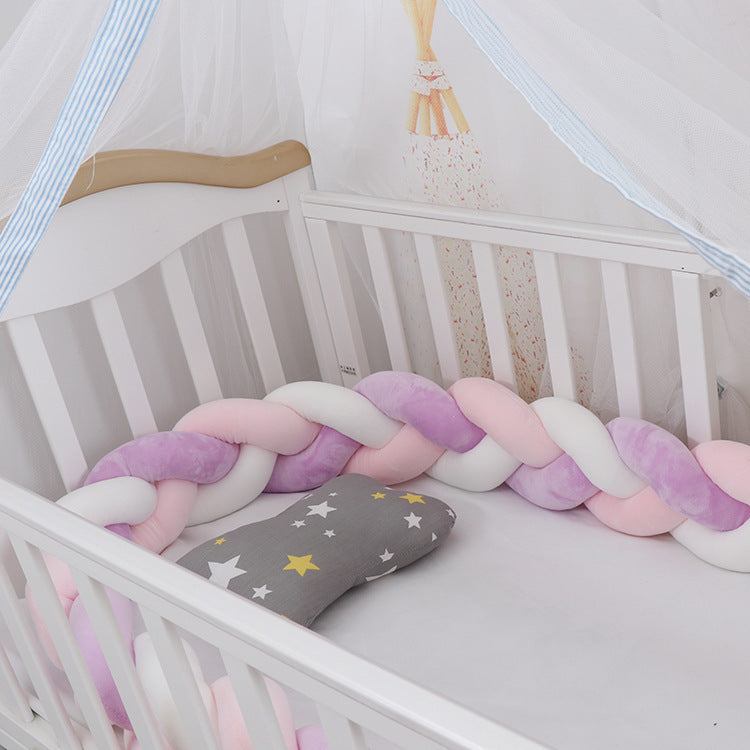 Baby Bumper Bed Braid Knot Pillow Cushion Bumper for Infant cuna Bebe lit Crib Protector Cot Bumper Room Decor Overview: 1. Safety protection, anti-collision and anti-pinch Surrounding protection, safety and anti-collision, to prevent the active baby from