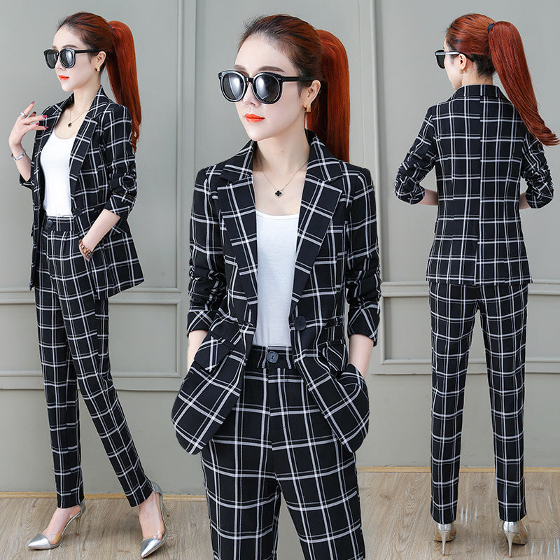 Plaid suit Main fabric composition: polyester fiber (polyester) 1. Asian sizes are 1 to 2 sizes smaller than European and American people. Choose the larger size if your size between two sizes. Please allow 2-3cm differences due to manual measurement. 2.