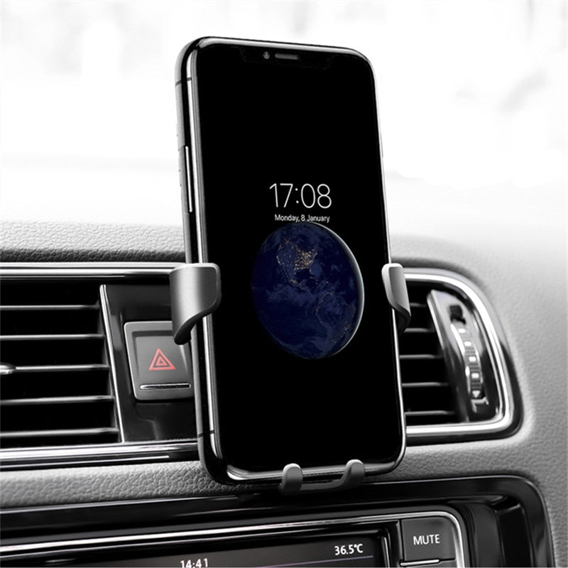 Car Phone Holder For Phone In Car Air Vent Mount Stand No Magnetic Mobile Phone Holder Universal Gravity Smartphone Cell Support [product name]: car buckle type gravity support bracket [product size]: (about) 9.5*8cm [ product color]: black, white [produc