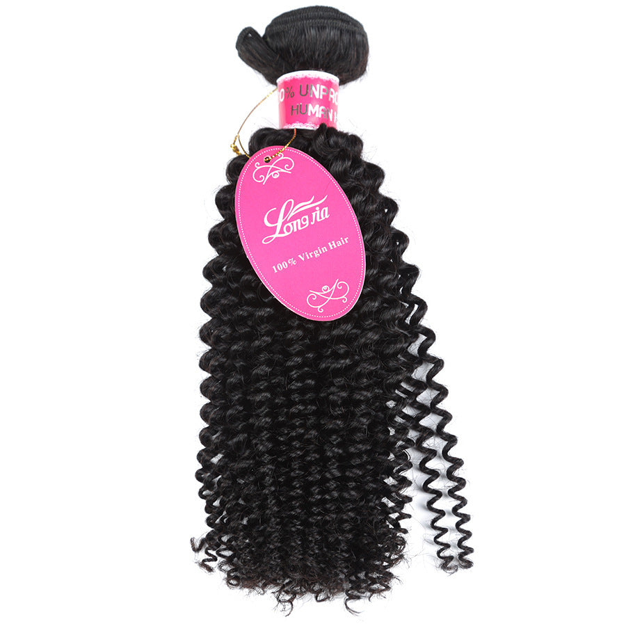 10A Deep Curly Brazilian Human Hair Bundles Weave Product information: Product name ：deep curly Material：Human hair Specification：8-24 inches Color： 1B natural color Weight：100g±2g/each Packing list: 1* wig 10A Deep Curly Brazilian Human Hair Bundles Weav