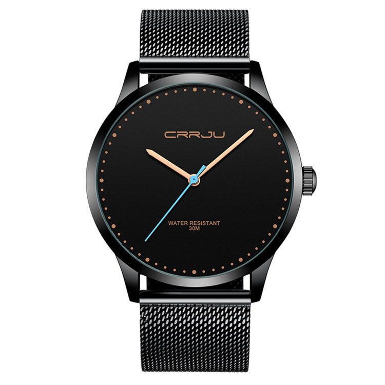 Stainless Steel Mesh Belt Fashion Watch Men Product information: Applicable people: male Style: leisure Waterproof: Yes Waterproof performance: 30M Movement type: quartz Movement brand: Pearl Mirror material: plexiglass mirror Case material: alloy Color: