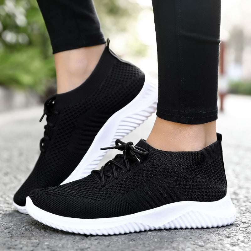 Spring Women's Breathable Fly Woven Lazy Low-Top Socks Shoes Product Details Style: leisure Popular elements: car suture Toe shape: round head Upper material: mesh cloth surface Heel height: low heel (1-3CM) Inside material: mesh Upper height: low to help