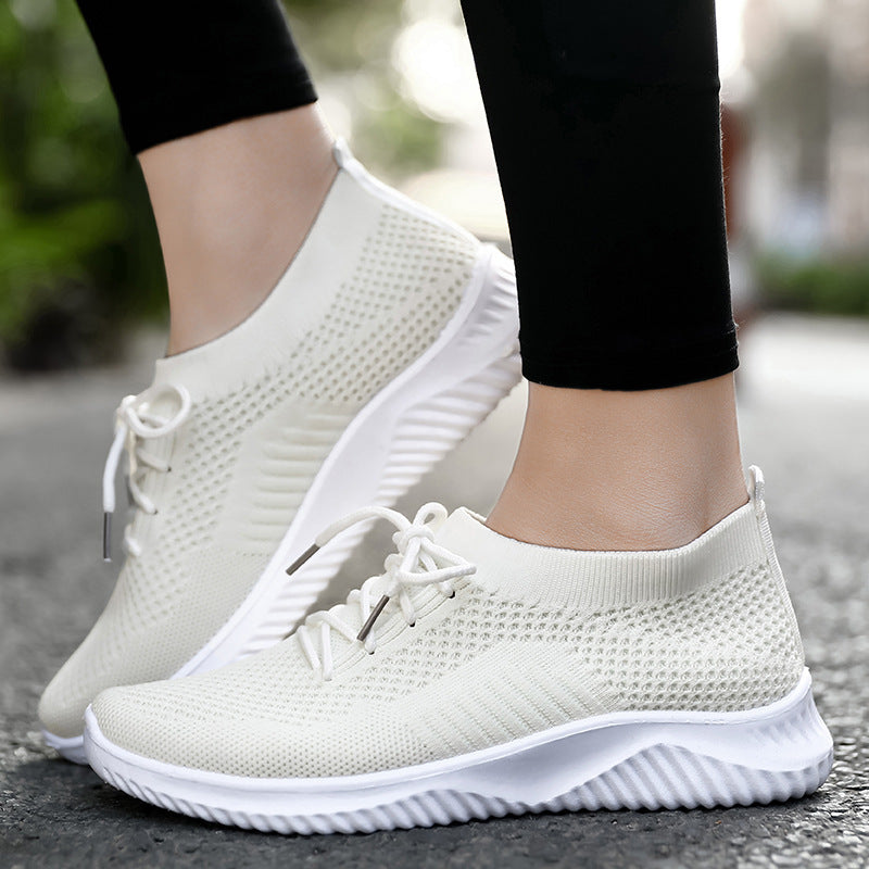 Spring Women's Breathable Fly Woven Lazy Low-Top Socks Shoes Product Details Style: leisure Popular elements: car suture Toe shape: round head Upper material: mesh cloth surface Heel height: low heel (1-3CM) Inside material: mesh Upper height: low to help
