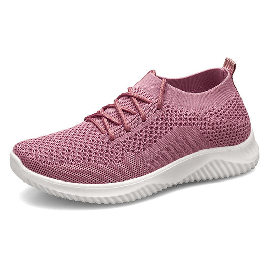 Spring Women's Breathable Fly Woven Lazy Low-Top Socks Shoes Product Details Style: leisure Popular elements: car suture Toe shape: round head Upper material: mesh cloth surface Heel height: low heel (1-3CM) Inside material: mesh Upper height: low to help