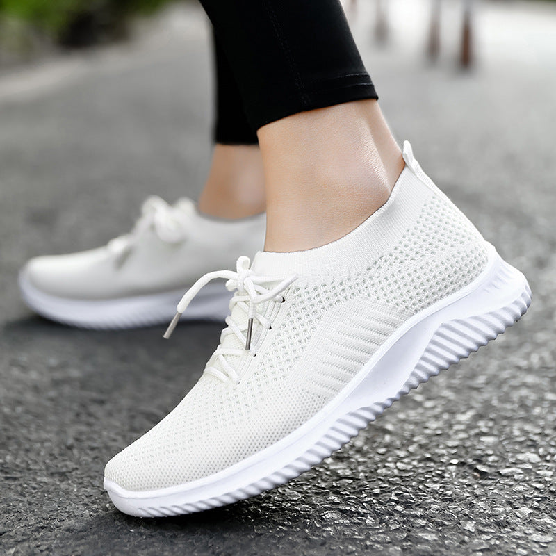 Spring Women's Breathable Fly Woven Lazy Low-Top Socks Shoes Product Details Style: leisure Popular elements: car suture Toe shape: round head Upper material: mesh cloth surface Heel height: low heel (1-3CM) Inside material: mesh Upper height: low to help