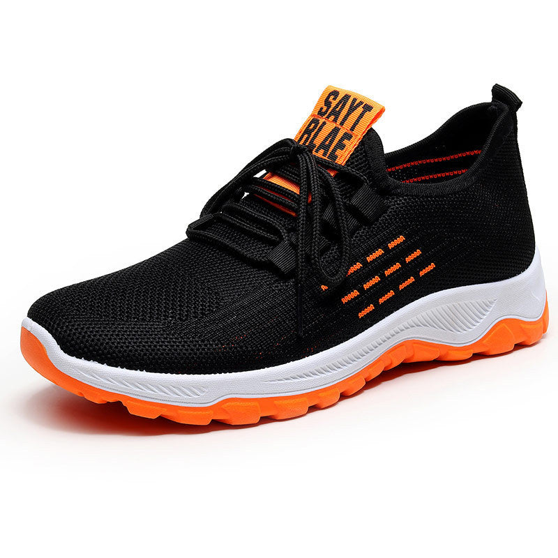 Spring Breathable Flying Woven Sports Shoes Product Information: Product category: sports casual shoes Style: Sports Suitable season: summer, spring, autumn Applicable gender: female Upper material: flying woven fabric Popular elements: stitching, color m