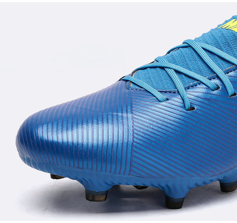 Outdoor High-top Football Boots Turf Soccer Cleats Kids AG Women Soft Football Shoes Product information Wearing style: front tie Function: non-slip Thickness: ordinary thick Processing method: printing Inventory type: whole order Inside material: mesh Su