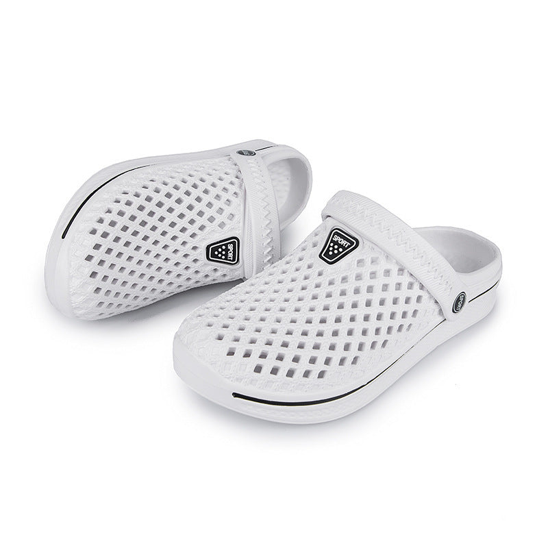 Men Women Summer Sandals Breathable Beach Shoes Product information: Toe shape: Round toe Popular elements: Color matching Inventory type: Whole order The fastest shipping time: 1 (day) Upper height: Low Back style: Back strap Gross weight: 0.25 Color: Wh