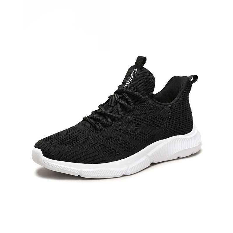 Camel Mesh Breathable Sneakers Net Shoes New Flying Woven Running Shoes Product Information Function: breathable Closed: lace-up Pattern: color matching Style: sneakers Heel height: flat heel color Classification: Black thin men's styles, dark blue thin m