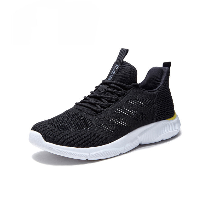 Camel Mesh Breathable Sneakers Net Shoes New Flying Woven Running Shoes Product Information Function: breathable Closed: lace-up Pattern: color matching Style: sneakers Heel height: flat heel color Classification: Black thin men's styles, dark blue thin m