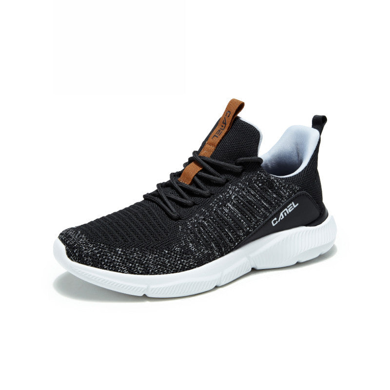 Camel Mesh Breathable Sneakers Net Shoes New Flying Woven Running Shoes Product Information Function: breathable Closed: lace-up Pattern: color matching Style: sneakers Heel height: flat heel color Classification: Black thin men's styles, dark blue thin m