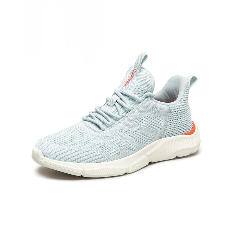 Camel Mesh Breathable Sneakers Net Shoes New Flying Woven Running Shoes Product Information Function: breathable Closed: lace-up Pattern: color matching Style: sneakers Heel height: flat heel color Classification: Black thin men's styles, dark blue thin m