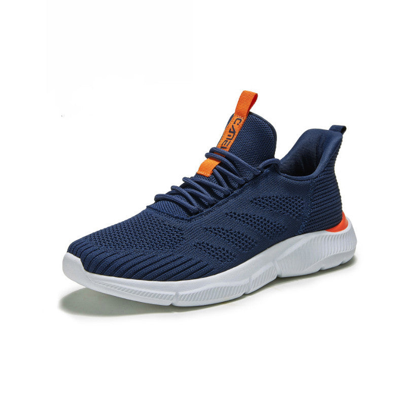 Camel Mesh Breathable Sneakers Net Shoes New Flying Woven Running Shoes Product Information Function: breathable Closed: lace-up Pattern: color matching Style: sneakers Heel height: flat heel color Classification: Black thin men's styles, dark blue thin m