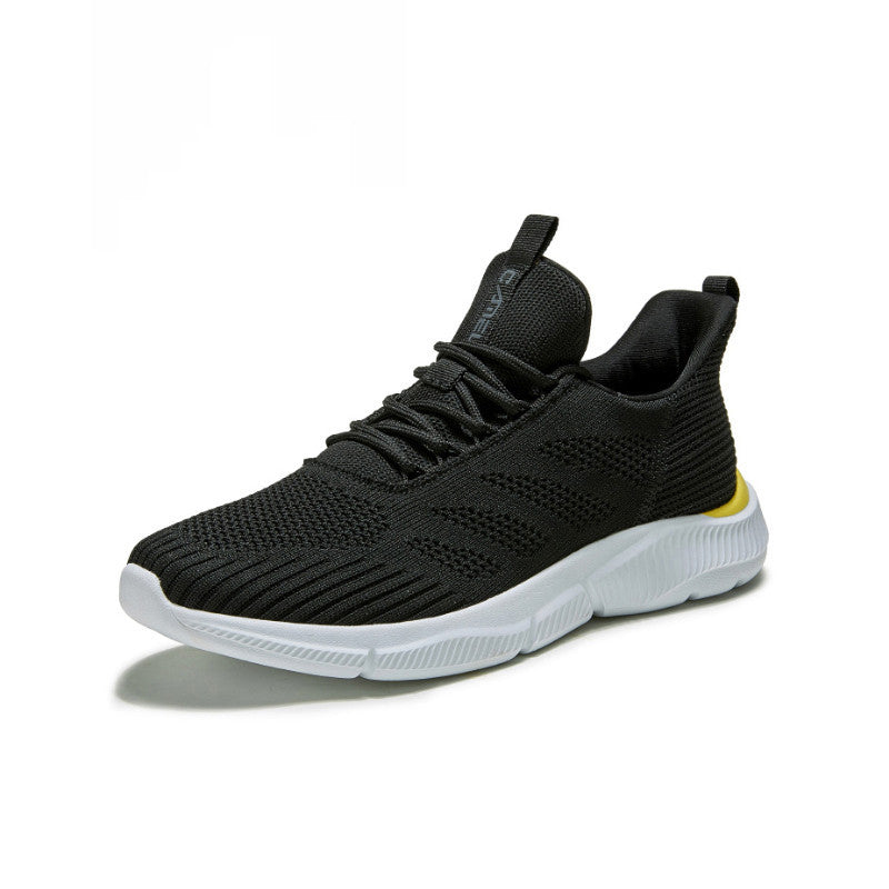 Camel Mesh Breathable Sneakers Net Shoes New Flying Woven Running Shoes Product Information Function: breathable Closed: lace-up Pattern: color matching Style: sneakers Heel height: flat heel color Classification: Black thin men's styles, dark blue thin m