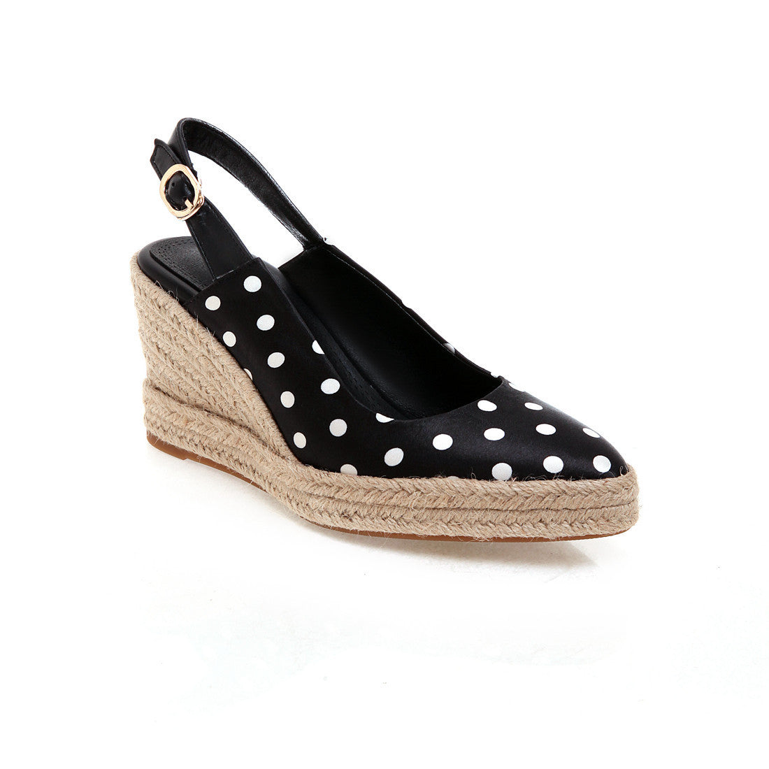 Cross-Border Straw Woven Wedge Heel Ladies Sandals High Heel Back Straps Baotou Size Women'S Shoes Wave Point Product information: Product category: fashion sandals Applicable age: adult Supply category: Spot Upper Material: Cloth Sole material: beef tend