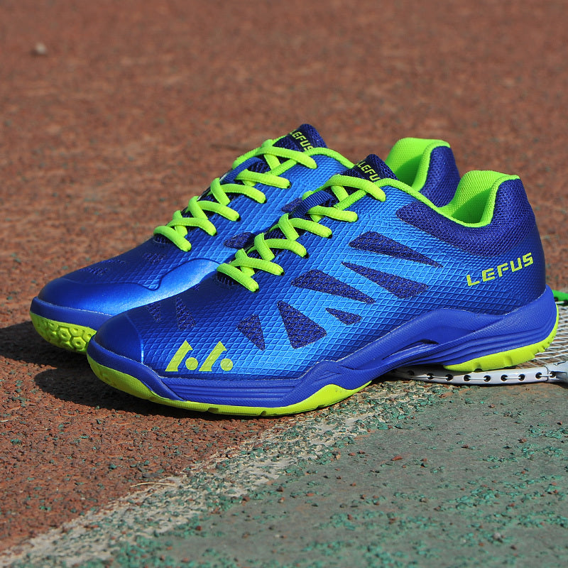 Badminton Shoes Men'S Mesh Breathable Volleyball Sports Couple Tennis Shoes Product Information: Inside material: Cotton Cortex Features: Cowhide Sole Material: Rubber Upper Material: Mesh Color: L010 blue, L010 black, L010 orange Size: 36, 37, 38, 39, 40